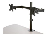 StarTech.com Desk Mount Dual Monitor Arm, Desk Clamp / Grommet VESA Monitor Mount for up to 32' Displays, Ergonomic Articulating Monitor Arm, Height Adjustable/Tilt/Swivel/Rotating - Space-saving Design (ARMDUAL2) Monteringssæt 2 skærme 13'-32'