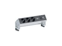 Bachmann 3x Schuko 1x CAT6 1x USB3.0 Forlængerkabel til strøm 1,5m