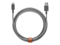 Native Union Belt Cable XL USB-A to USB-A to USB-C USB-C 3m 3m Sort Sort