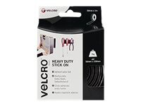 VELCRO Heavy Duty Stick On Selvklæbende krog-og-løkke fastgøring Sort