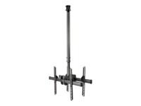 StarTech.com Dual TV Ceiling Mount, Back-to-Back Heavy Duty Hanging Dual Screen Mount Adjustable Telescopic 3.5' to 5' Pole, Tilt/Swivel/Rotate, VESA Bracket for 32”-75' Displays - Ceiling TV Bracket (FPCEILBTB) Beslag Fladt panel 32'-75'