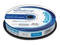 MediaRange Inkjet Fullsurface-Printable 10x BD-R 25GB