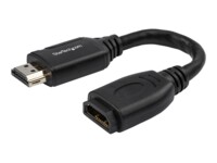 StarTech.com 6in High Speed HDMI Port Saver Cable with 4K 60Hz - Short HDMI 2.0 Male to Female Adapter Cable - Port Extender (HD2MF6INL) HDMI-forlængerkabel 15.2cm Sort