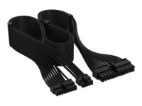 CORSAIR Strøm 24 pin ATX (male) - Strøm 18 pin med 10 pin (male) Sort Strømkabel