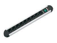 Bachmann PRIMO Stikdåse 9-stik Sort 1.8m