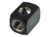Alphacool HF 3-way connection terminal G1/4 inner thread Flydende kølesystemterminal 1-pack Sort