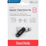 SanDisk iXpand Go 256GB USB 3.0 / Apple Lightning USB stick Sort Sølv