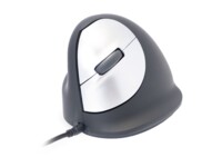 R-Go HE Mouse Ergonomic Mouse Large Left Kabling Sort Sølv