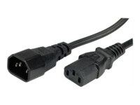 Bachmann Power IEC 60320 C13 Strøm IEC 60320 C14 Sort Forlængerkabel til strøm