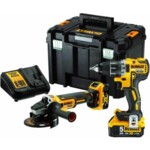 Zestaw elektronarzedzi Dewalt DEWALT.ZESTAW COMBO 18V DCK2020P2T (DCD791+DCG405) 2x5,0Ah TSTAK DCK2020P2T-QW
