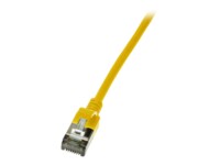 LogiLink SlimLine CAT 6a SSTP, PiMF 1m Patchkabel Yellow RAL 1021