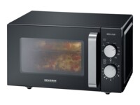 SEVERIN Mikrobølgeovn med grill Fritstående 800W 20liter Sort/rustfrit stål