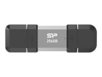 SILICON POWER Mobile C51 256GB USB 3.0 / USB-C Sort Sølv