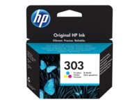 HP 303 Farve (cyan, magenta, gul) 165 sider Blæk T6N01AE