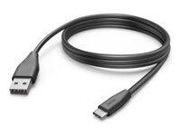 Hama USB 2.0 USB Type-C kabel 3m Sort