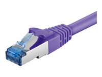 goobay CAT 6a Kabel med afskærmning med folie og kobberfletning (SFTP 2m Netværkskabel Lilla