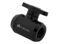 CORSAIR Hydro X Series XF Ball Valve Manuel boldventil til flydende kølesystem 1-pack Sort