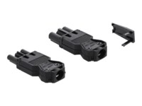 Delock Strøm-stikforbindelsessæt Sort