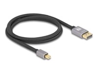 Delock DisplayPort kabel 1m Sort Grå