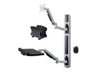 StarTech.com Wall Mount Workstation, VESA Mount For 32' Monitors (22lb/10kg), Fully Articulating Arms For Single Monitor Mount & Keyboard Tray, Includes Desktop Computer/PC Bracket - Ergonomic Standing Desk (2PASTSC-WALL-MOUNT) Monteringssæt Fladt panel U