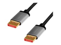 LogiLink DisplayPort kabel 1m Sort Grå