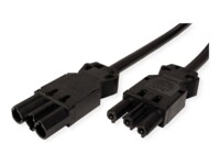 Bachmann Strøm GST18i3 (male) - Strøm GST18i3 (female) Sort Forlængerkabel til strøm