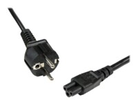 StarTech.com 2m (6ft) Laptop Power Cord, EU Schuko to C5, 2.5A 250V, 18AWG, Notebook / Laptop Replacement AC Cord, Printer/Power Brick Cord, Schuko CEE 7/7 to Clover Leaf IEC 60320 C5 - Laptop Charger Cable Strømkabel 2m Sort