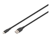ASSMANN Lightning-kabel 2m Sort