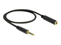 Delock Forlængerkabel til audio 0.5m Sort