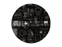 Genesis Tellur 300 Gaming Gear Stolemåtte Rund Sort Grå Hvid