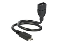 Delock OTG ShapeCable USB forlængerkabel 35cm Sort