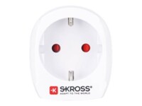 SKROSS Country Travel Adapter Strøm CEE 7/7 Europlug (strøm CEE 7/16) (female) - Effekt SAA AS 3112 (male) Hvid Stikadapter