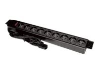 ALANTEC Strømfordelingsenhed 9-stik Sort