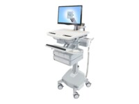 Ergotron StyleView Vogn med hjul LCD-display/tastatur/mus/CPU/notebook/stregkodescanner Op til 24'