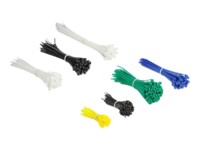 Delock Cable tie assortment box 600 pieces assorted colours Sort Blå Grøn Hvid Gul
