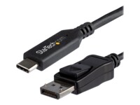 StarTech.com 6ft/1.8m USB C to DisplayPort 1.4 Cable, 4K/5K/8K USB Type-C to DP 1.4 Alt Mode Video Adapter Converter, HBR3/HDR/DSC, 8K 60Hz DP 1.4 Monitor Cable for USB-C and Thunderbolt 3 - 8K USB-C to DP Cable (CDP2DP146B) Ekstern videoadapter