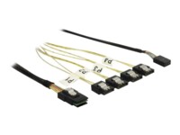DeLOCK Serial Attached SCSI (SAS) internt kabel Sort Hvid 1m