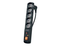 acar F5 PRO Strømstødsbeskytter 5-stik 10A Sort 5m