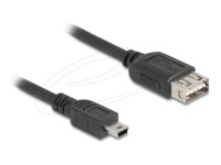 Delock USB-kabel 1m Sort