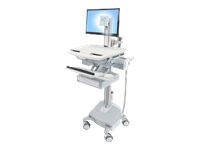 Ergotron StyleView Vogn med hjul LCD-display/tastatur/mus/CPU/notebook/stregkodescanner Op til 22'
