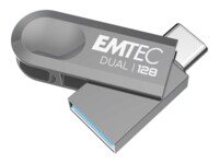 EMTEC Dual D280 128GB USB 3.2 Gen 1 / USB-C USB stick Sort