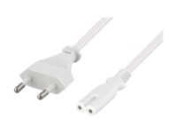 DELTACO DEL-109JN Strømkabel 5m Hvid