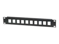 Intellinet Patch Panel, Blank, 10', 1U, 10-Port, Black Tomt panel Sort