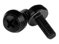 StarTech.com M5 x 12mm - Screws - 50 Pack, Black - M5 Mounting Screws for Server Rack & Cabinet (CABSCREWSB) Skruesæt Sort
