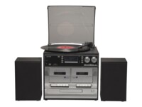 DENVER MRD-166 DAB radio Cd / MP3-afspiller Dobbeltkassette Digital afspiller Pladespiller Radio Digital optager 4Watt