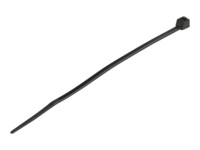 StarTech.com 4'(10cm) Cable Ties, 1/16'(2mm) wide, 7/8'(22mm) Bundle Diameter, 18lb(8kg) Tensile Strength, Nylon Self Locking Zip Ties with Curved Tip, 94V-2/UL Listed, 100 Pack, Black - Nylon 66 Plastic - TAA (CBMZT4B) 10.16cm Sort
