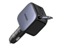 Ugreen Bilstrømsadapter 60Watt 1xUSB-A 2.0 2xUSB-C