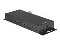 StarTech.com 4 Port USB C Hub 10Gbps - Metal Industrial USB 3.2/3.1 Gen 2 Type-C Hub - 3A/1C - USB-C or USB-A Host - Mountable - ESD/Surge (HB31C3A1CME) Hub 4 porte USB