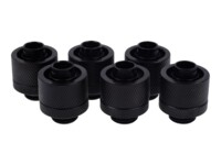 Alphacool Eiszapfen 16/10mm compression fitting G1/4 Kølevæske system tilpasning 6-pack Sort