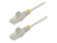 StarTech.com 1.5m Slim LSZH CAT6 Ethernet Cable, 10 Gigabit Snagless RJ45 100W PoE Patch Cord, CAT 6 10GbE UTP Network Cable w/Strain Relief, Grey, Fluke Tested/ETL, Low Smoke Zero Halogen - Category 6 - 28AWG (N6PAT150CMGRS) CAT 6 1.5m Patchkabel Grey